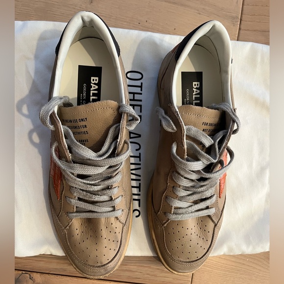 Ball Star in beige nubuck with croc-print leather star and nubuck heel tab - Picture 8 of 9